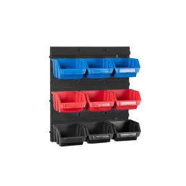 plyta-warsztatowa-fixing-wall-350-czarna-zestaw-9-pojemnikow