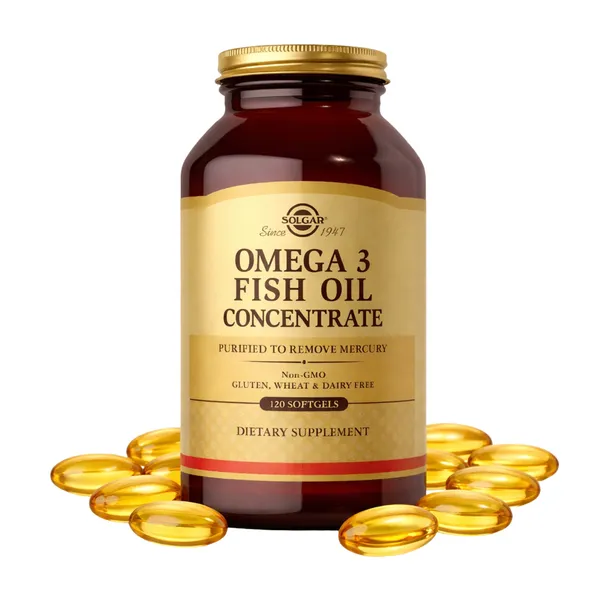 SOLGAR OMEGA 3 1000mg 120 kapsułek - KWASY TŁUSZCZOWE EPA DHA FISH OIL