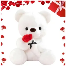 pluszowy-mis-bialy-32-cm-z-czerwona-roza-duzy-prezent-na-dzien-kobiet