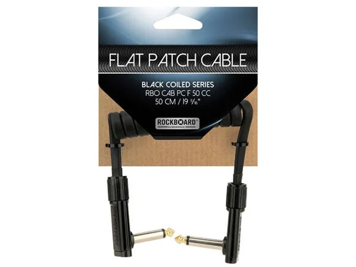 kabel-patch-rockboard-flat-black-coiled-aa-50cm-dlugosc-kabla-0-5-m