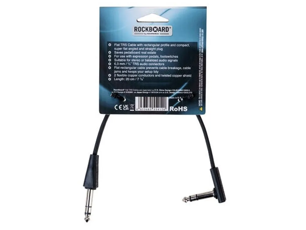 kabel-patch-rockboard-flat-black-trs-s-a-20cm