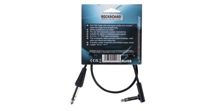 kabel-patch-rockboard-flat-black-trs-s-a-40cm-stan-nowy