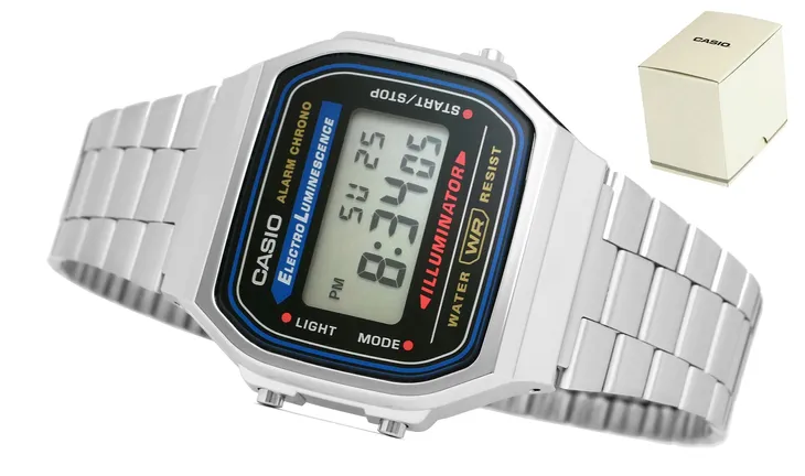 ZEGAREK MĘSKI CASIO RETRO VINTAGE A168WA-1YES + BOX