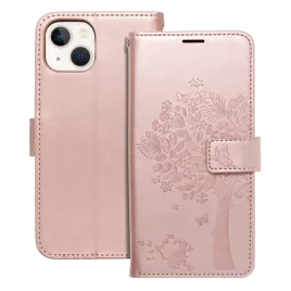 kabura-mezzo-book-do-iphone-13-drzewo-zloty-roz