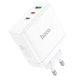 hoco-ladowarka-sieciowa-2-x-typ-c-usb-a-qc-pd-65w-gan-n30-biala-24h-pl