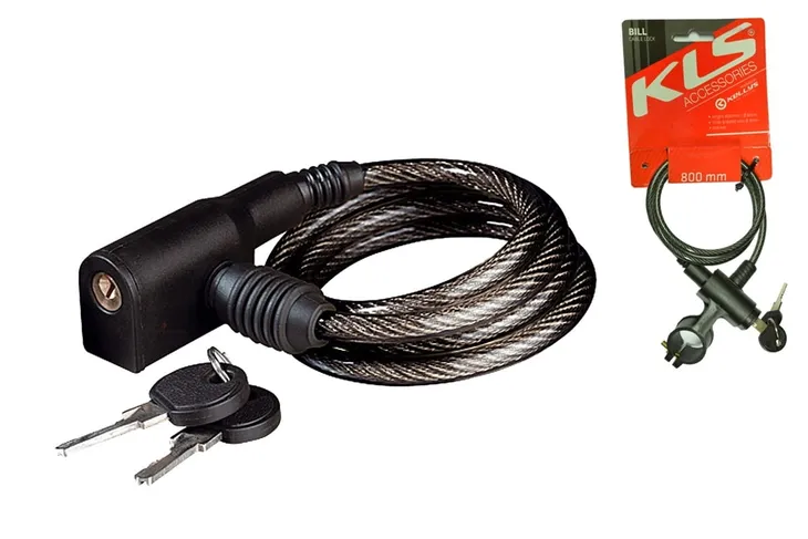 Zapięcie zamknięcie rowerowe na klucz KLS KELLYS BILL 80 cm