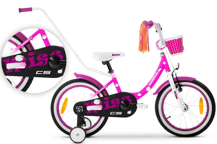 Rower dziecięcy 14" TABOU MISS CS ALU różowy - biały R26