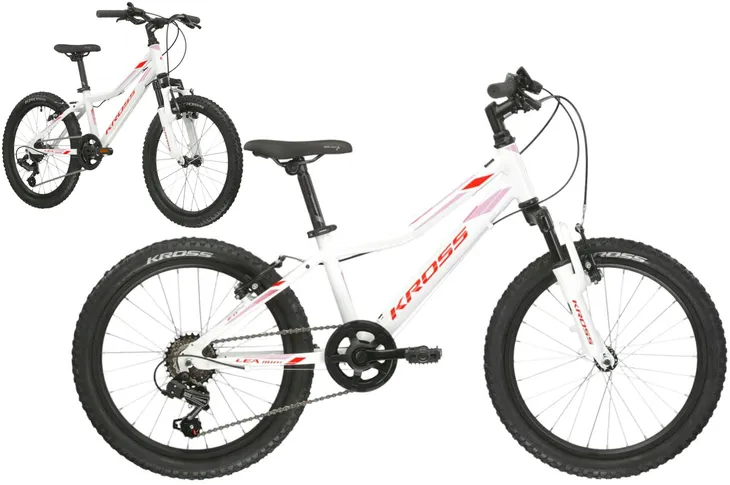 Rower dziecięcy 20" KROSS LEA MINI 2.0 biały - czerwony R23