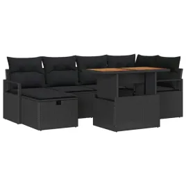 zestaw-sof-na-ogrod-z-poduszka-7-pcs-czarny-polirattan