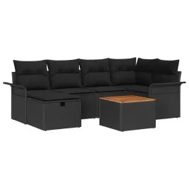 zestaw-sof-na-ogrod-z-poduszka-7-pcs-czarny-polirattan