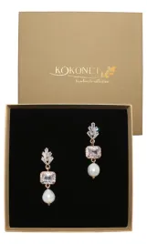 zlote-kolczyki-slubne-perly-cyrkonie-handmade-pudelko-prezent-swarovski