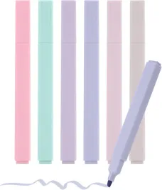 zakreslacze-pastelowe-markery-zestaw-6-sztuk-gladkie-szkolne-biurowe