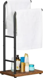 wieszak-stojak-lazienkowy-na-reczniki-kapielowe-metalowe-2-drazki-polka