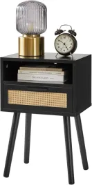 stolik-pomocniczy-boczny-kawowy-nocny-szuflady-drewniany-czarny-60-cm
