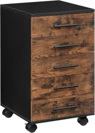 szafka-regal-polka-5-szuflad-drewniany-organizer-biurowy-na-drukarke-komoda