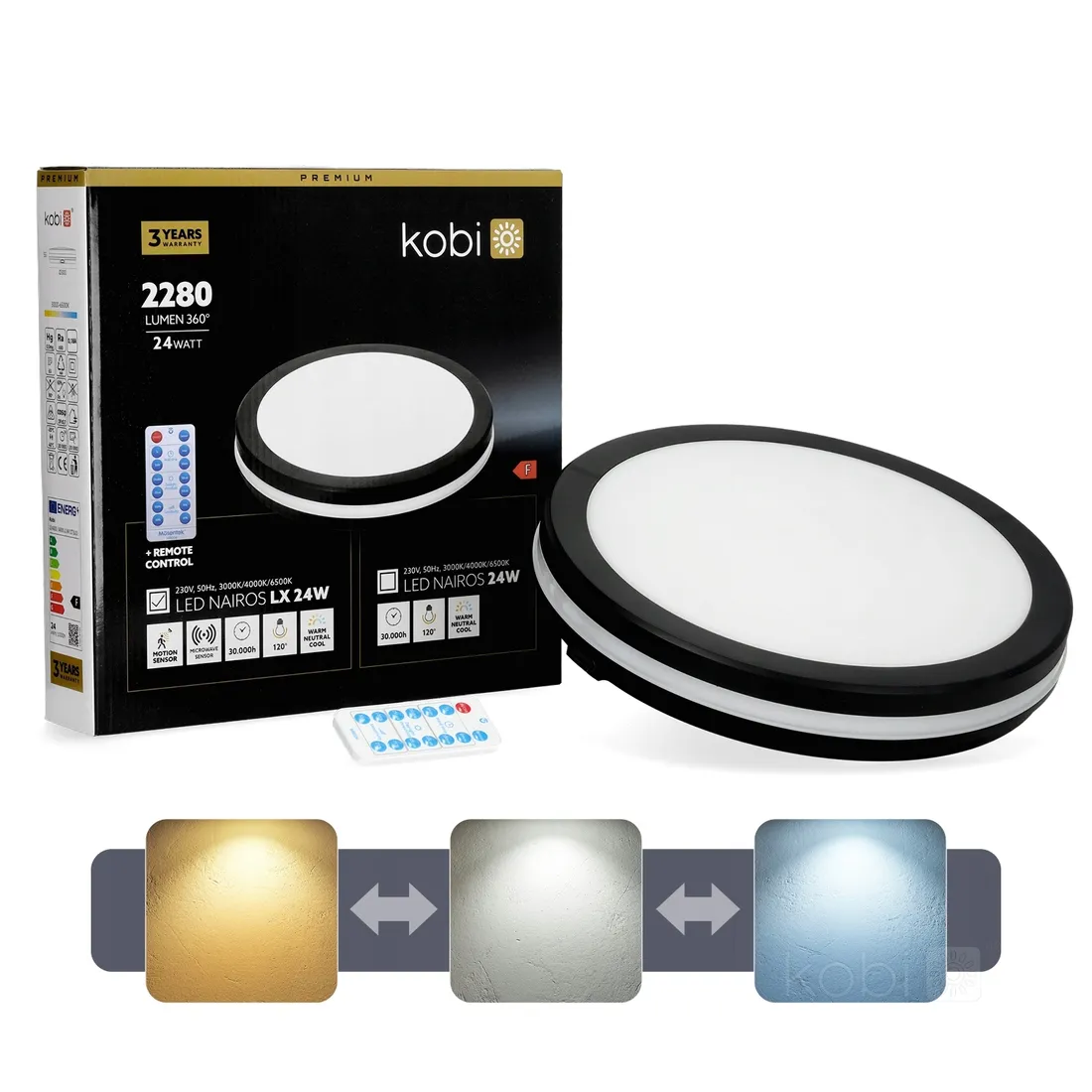 plafon-okragly-kobi-czarny-stan-nowy