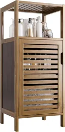 szafka-lazienkowa-regal-polka-bambusowa-organizer-z-drzwiami-86x36cm