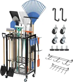organizer-na-narzedzia-ogrodowe-50-gniazd-metal-z-kolami-garage-80x40x32