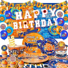 zestaw-dekoracji-na-przyjecie-w-stylu-dart-war-dla-chlopaka-dzieci-170szt