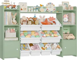 regal-na-zabawki-dzieciecy-z-polkami-i-pudelkami-1388x94x29cm-praktyczny