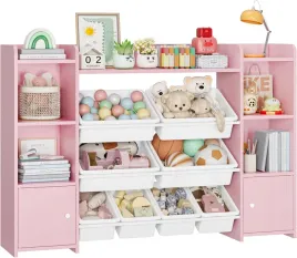 regal-na-zabawki-dzieciecy-z-polkami-i-pudelkami-1388x94x29cm-praktyczny