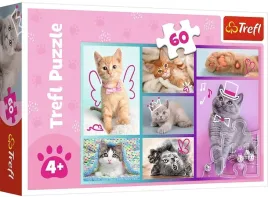puzzle-60-zwierzeta-male-kotki-kocieta-4-trefl-60-elementow-zestaw
