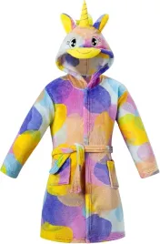 szlafrok-dzieciecy-z-kapturem-motyw-jednorozca-dla-dziewczynek-zolty-6-8l