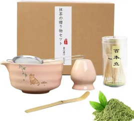 zestaw-do-japonskiej-herbaty-matcha-zestaw-do-robienia-matchy-rozowy