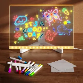 tablica-led-do-rysowania-30x20cm-z-mazakami-w-12-kolorach-usb-do-zabawy