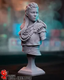 figurka-aloy-horizon-zero-dawn-popiersie-h3ll-creator-druk-3d-14k-prezent