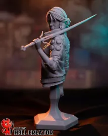 figurka-ciri-cyberpunk-2077-popiersie-h3ll-creator-druk-3d-14k-prezent