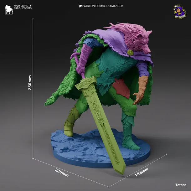 figurka-blaidd-the-half-wolf-elden-ring-bulkamancer-druk-3d-16k-prezent-stan-nowy-szerokosc-produktu-18-6-cm