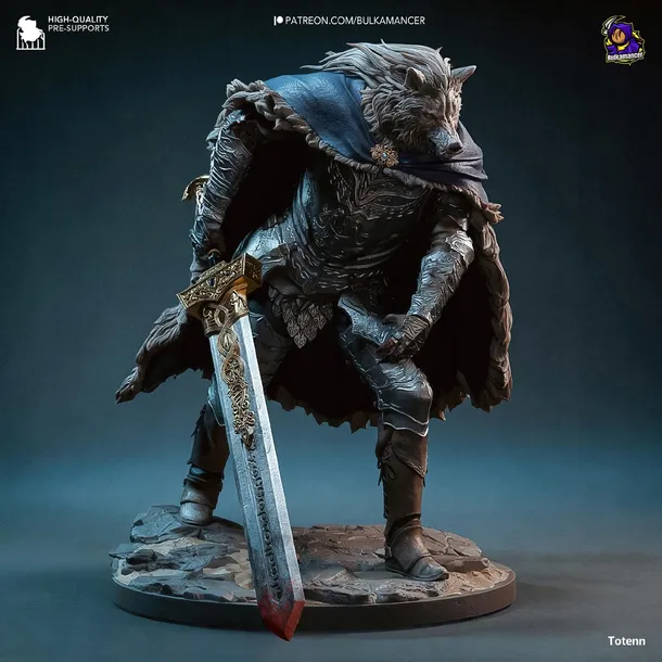 figurka-blaidd-the-half-wolf-elden-ring-bulkamancer-druk-3d-16k-prezent-wysokosc-produktu-25-cm-szerokosc-produktu-18-6-cm