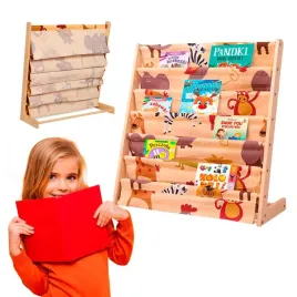 regal-na-ksiazki-dla-dzieci-stojak-polka-organizer-na-kolorowanki-drewno