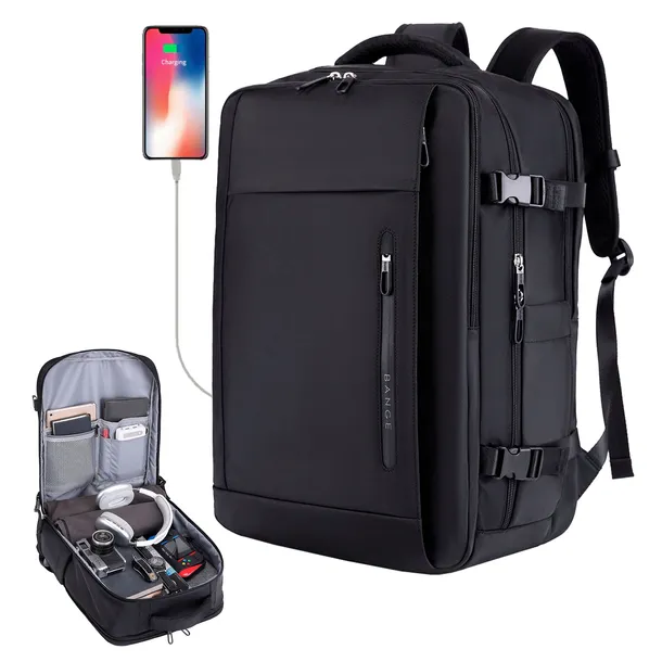 Plecak podróżny kabinowy duży bagaż podręczny do samolotu z Usb Premium 28L
