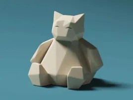 figurka-low-poly-snorlax-pokemon-model-snorlaks