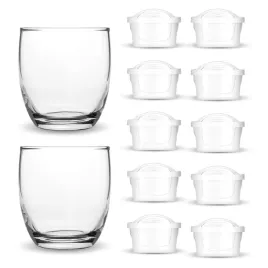 zestaw-2x-szklanka-220ml-10x-filtr-dafi-unimax-do-dzbanka-filtrujacego