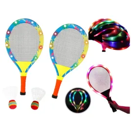 swiecacy-zestaw-do-gry-w-badmintona-dwie-rakietki-i-lotki-gra-tenis-paletki