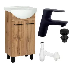 szafka-stojaca-lupo-dab-czarne-uchwyty-z-umywalka-50-syfon-bateria-korek