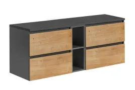 szafka-lazienkowa-wiszaca-oak-z-blatem-lazienkowym-szarym-140-cm