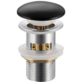 balneo-korek-umywalkowy-klik-klak-czarny-z-przelewem-z-sitkiem-model-f