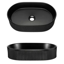 nowoczesna-umywalka-nablatowa-48-cm-owalna-czarna-matowa-ryflowana