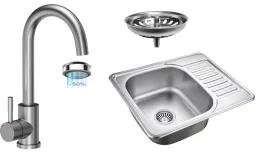 zlew-stalowy-len-dekor-syfon-bateria