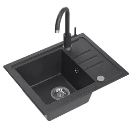 zlewozmywak-granitowy-bateria-czarna-stala-syfon-zaslepka