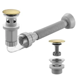 syfon-umywalkowy-rea-flow-korek-klik-klak-zloty-szczotkowany-elastyczny