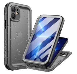 cozycase-etui-wodoodporne-360-do-iphone-12-mini-ip68-pol-matowe-czarne