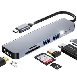 adapter-rozdzielacz-hub-hdmi-usb-c-4k30hz-usb3-0-usb2-0-sd-tf-hub-6w1
