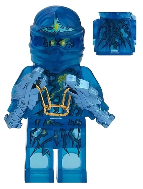 FIGURKA JAY NRG KLOCKI NINJA GO transparentny nowy custom do LEGO