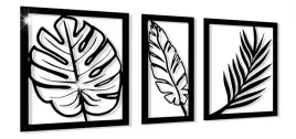 obraz-azurowy-dekoracja-scienna-panele-liscie-3d