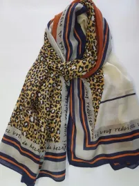 elegancki-szal-panterka-granatowo-pomaranczowy-09